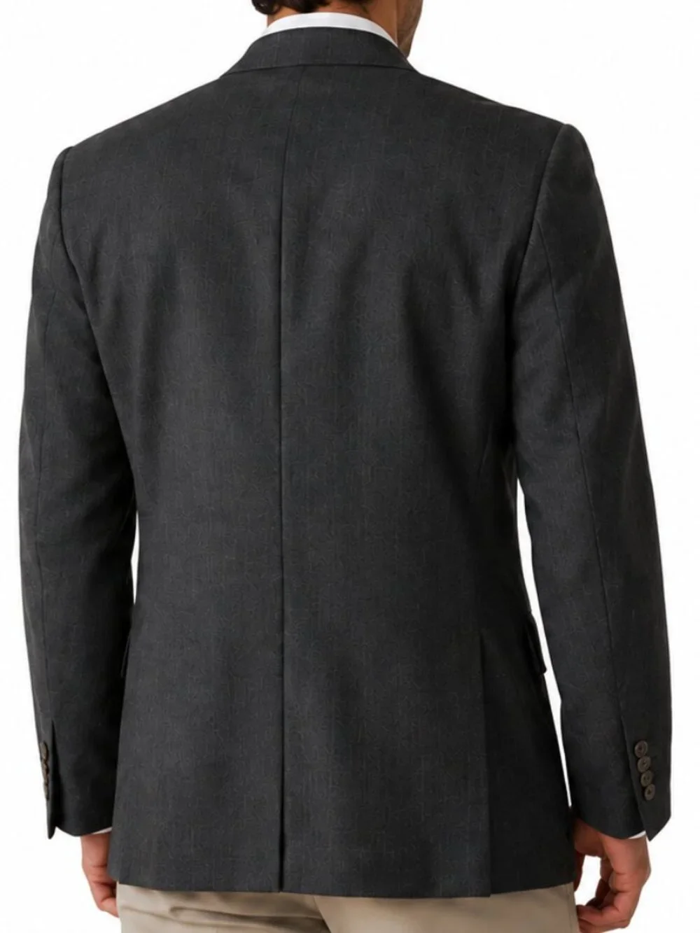 Vintage AQUASCUTUM OF LONDON Double Breasted Gray 100% Wool Blazer Jacket